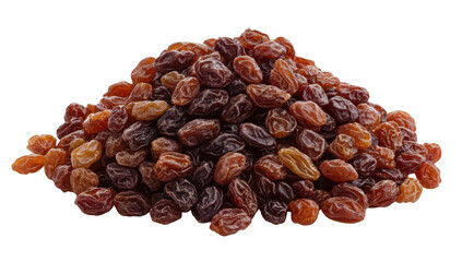 Obraz premium A close-up view of a diverse pile of raisins various shades of brown. highlighting their natural textures. suitable for culinary use or healthy snack promotions