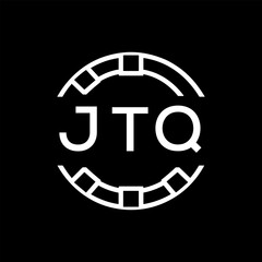 “Modern JTQ  Monogram Logo Design, Sleek Minimalist Letter mark in Circle, JTQ LATER LOGO, High-Contrast Branding Concept”. 
