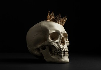 Crowned Skull A Symbol of Mortality and Power