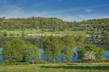 Crater Lake called Schalkenmehrener Maar,Eifel,Germany