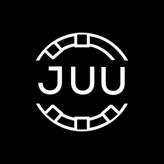 “Modern JUU  Monogram Logo Design, Sleek Minimalist Letter mark in Circle, JUU LATER LOGO, High-Contrast Branding Concept”. 
