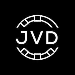 “Modern JVD  Monogram Logo Design, Sleek Minimalist Letter mark in Circle, JVD LATER LOGO, High-Contrast Branding Concept”. 
