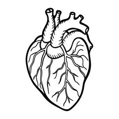 Hand drawn vector illustration of an apple with leaf and floral design