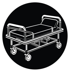 Vector illustration of an old typewriter car and radio