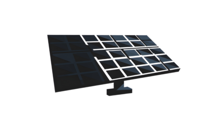 Solar panel energy renewable electricity source isolated PNG with Transparent Background