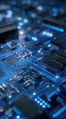 Obraz premium Closeup circuit board technology