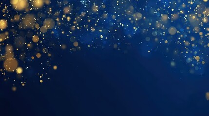 Dark blue gold shimmer background, holiday themed design