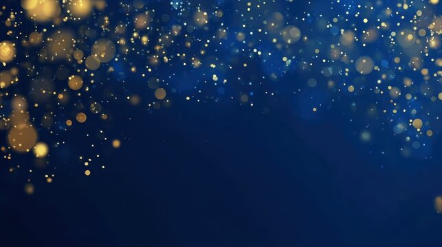 Dark blue gold shimmer background, holiday themed design