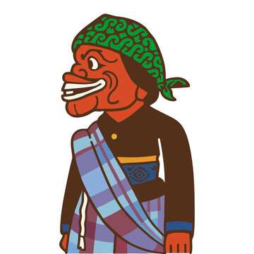 Cartoon Illustration Wayang golek Character From Indonesia Culture Traditional Java Puppet