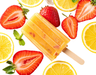 Summer Vibes Chill Pop with Strawberries and Lemon Slices