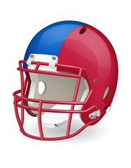 Fototapeta premium Football helmet, red and blue