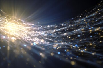 The next web: visualizing glowing network interfaces. Glamour photo. Innovative tech visuals: a rich tapestry of advanced connectivity. Fashion beauty. Editorial style.