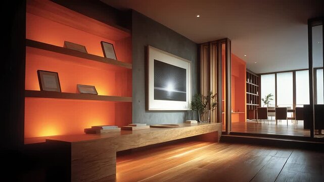 Modern Minimalist Style Residential Interior Design Display