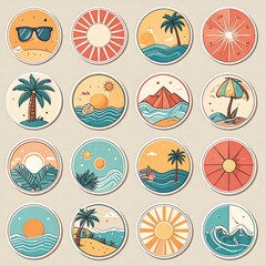 Summery circular motifs