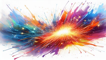 electric spark isolated white background