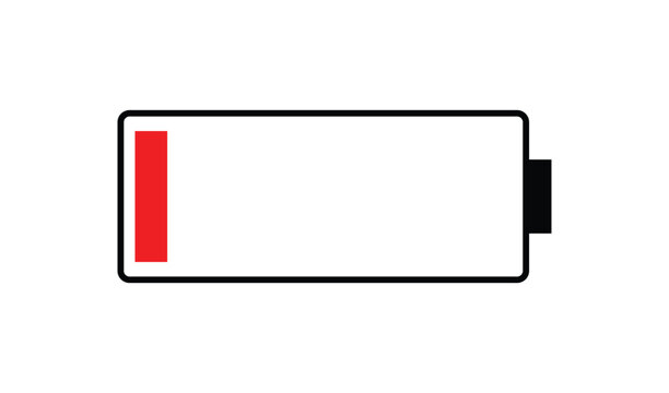 Low battery icon showing almost empty power level