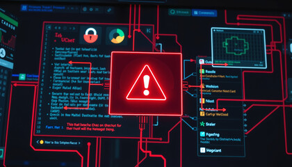 An electronic signal of computer danger.