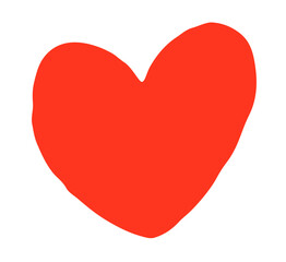 Heart hand drawn doodle illustration