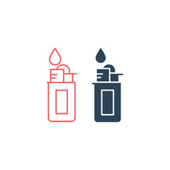 Lighter vector illustration icons set