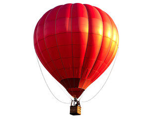 Fototapeta premium Elegant Red Aerostat – Classic Vintage Balloon for Tourism and Sky Festival PNG