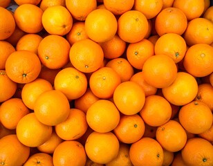 Fresh oranges densely packed