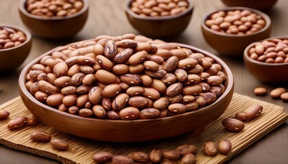 Fototapeta premium Healthy Brown Pinto Beans For Wallpaper Background