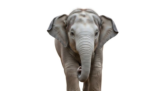 Baby Elephant Portrait Close Up.