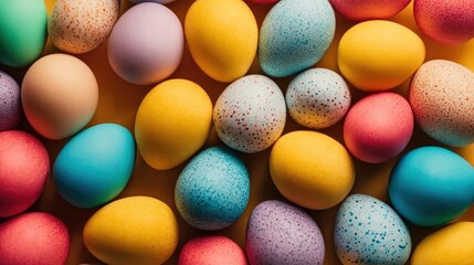 Colorful Easter egg pattern for spring celebrations, suitable for invitations, social media, and family-friendly designs