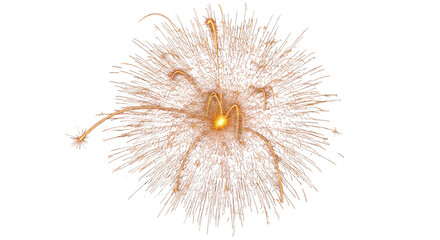 Fototapeta premium Golden explosion isolated on transparent background design