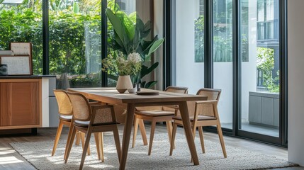 Modern dining area interior