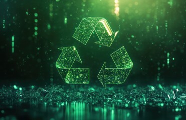 Fototapeta premium Recycled technology symbol