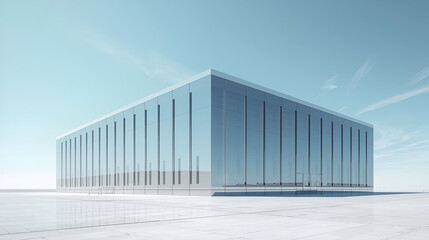 Fototapeta premium Chrome government office building isolated on white background for administration authority and architecture design