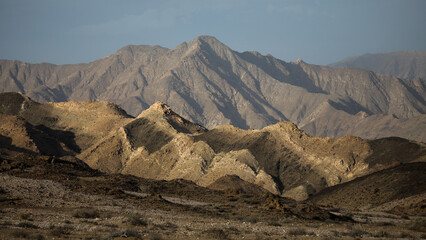 Naklejka premium Interesting textures and shapes on the mountains of the arid Richtersveld desert