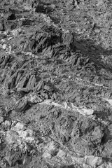 Interesting textures and shapes on the mountains of the arid Richtersveld desert