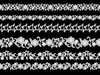 花のレース_黒背景