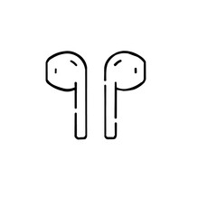 wireless earbuds illustration