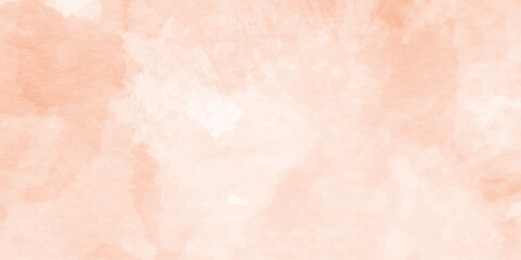Fototapeta premium Abstract orange watercolor white background, soft illustration textured on wet white paper background, gradient texture and autumn or fall color in halloween or thanksgiving border design, 