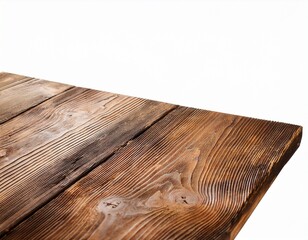 isolated old wooden table side view
