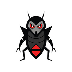 vector illustration of a red spider