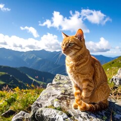 Cat on Mountaintop