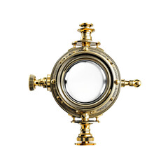 Vintage Telescope with Refractive Lense: A vintage telescope showcases its intricate design of the refined past, presenting an exquisite instrument in all its radiant glory.