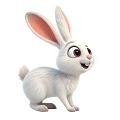 White rabbit cartoon character
