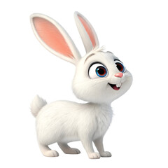 White rabbit cartoon character