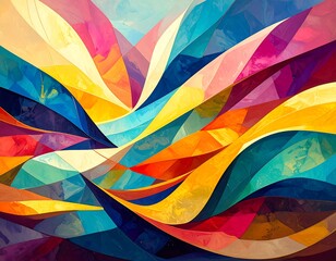 Abstract vibrant colorful waves