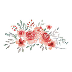 vector illustration of a flower design with leaves