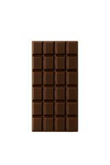 A Rich Dark Chocolate Bar with Many Squares on a Black Background
