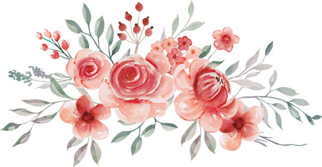 vector illustration of a flower design with leaves