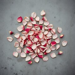 Elegant Pink Petals on Cement
