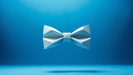 Chic Silver Bow Tie