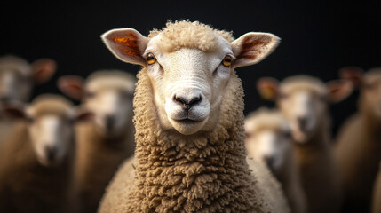 Close up of a sheep in a farm